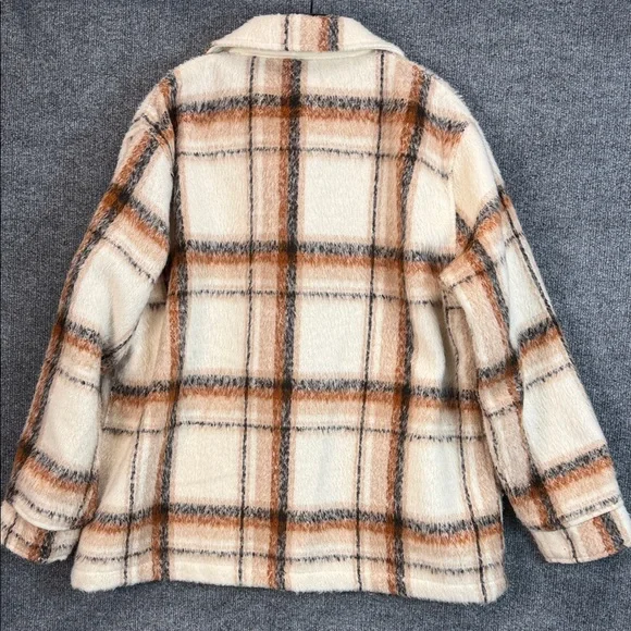 Hollister Plaid Lined Jacket in Soft Colors XL - Picture 8 of 16